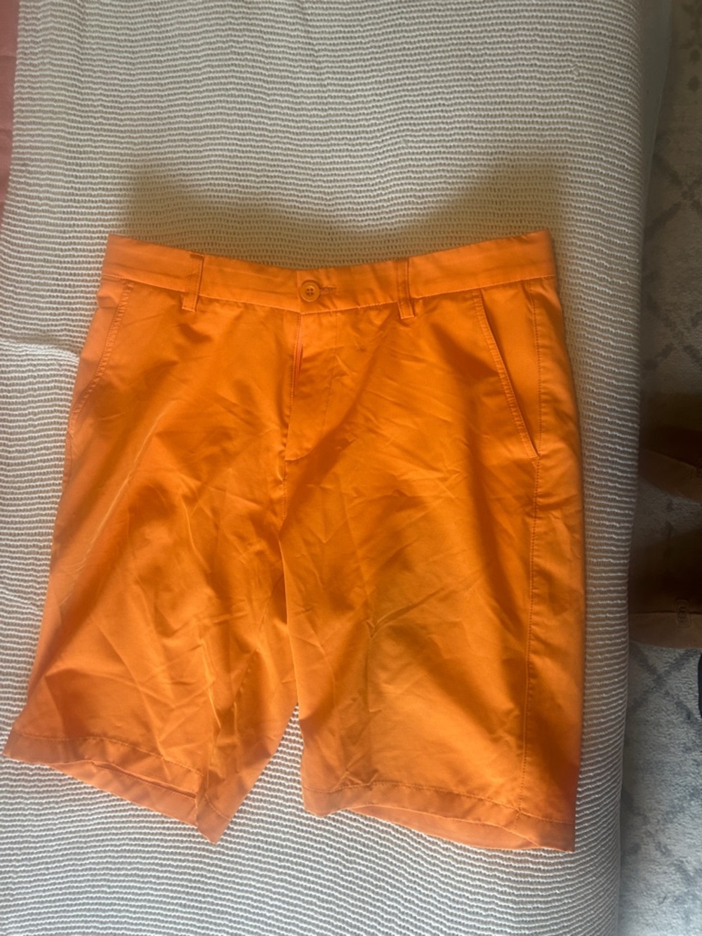Hreski Bright Orange Golf/Casual Shorts